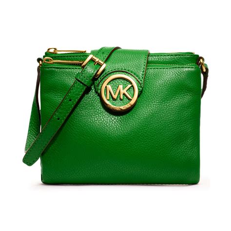 michael kors palm leaf crossbody|Michael Kors green crossbody purse.